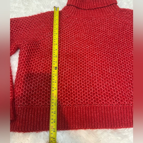 Zenana red chunky red turtleneck sweater womans size XL - Picture 5 of 6